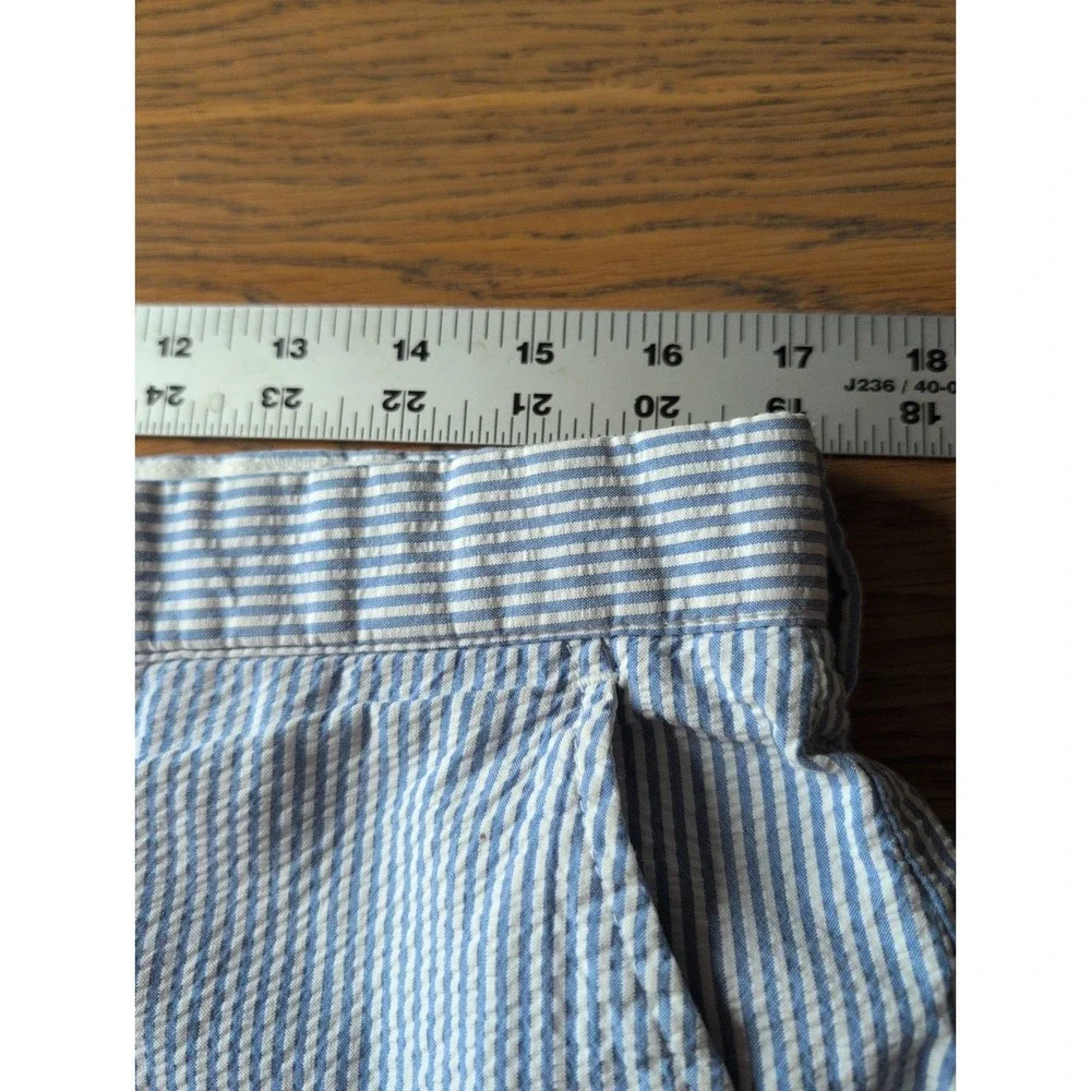 Polo Ralph Lauren Shorts Size 34 Blue White Stripped Seersucker 9 Inseam